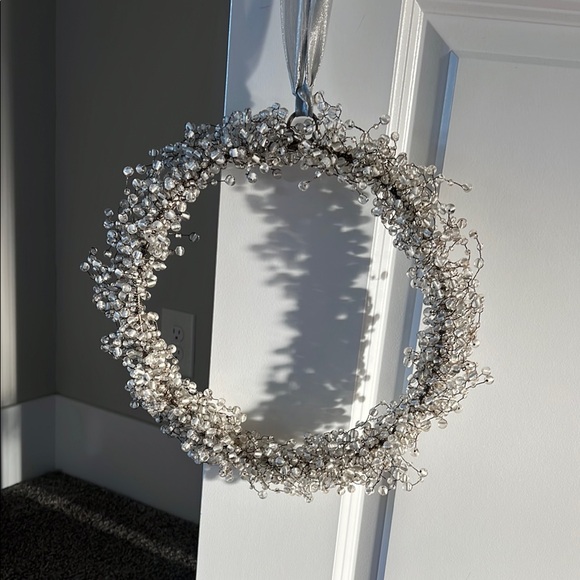 Pottery Barn Silver Winter Holiday Wreath - Picture 2 of 4